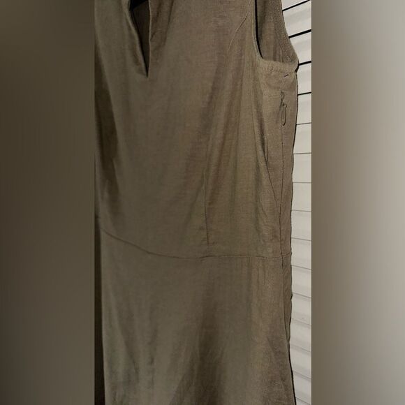T Tahari Women’s Linen Blend Sleeveless Collared Fit & Flare A-Line Dress Size 6 - Picture 3 of 11